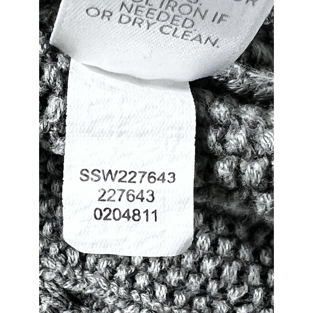 J Jill Olive Green Mineral Wash Thick Cable Knit Chunky Cotton Sweater L Tall - Picture 11 of 12
